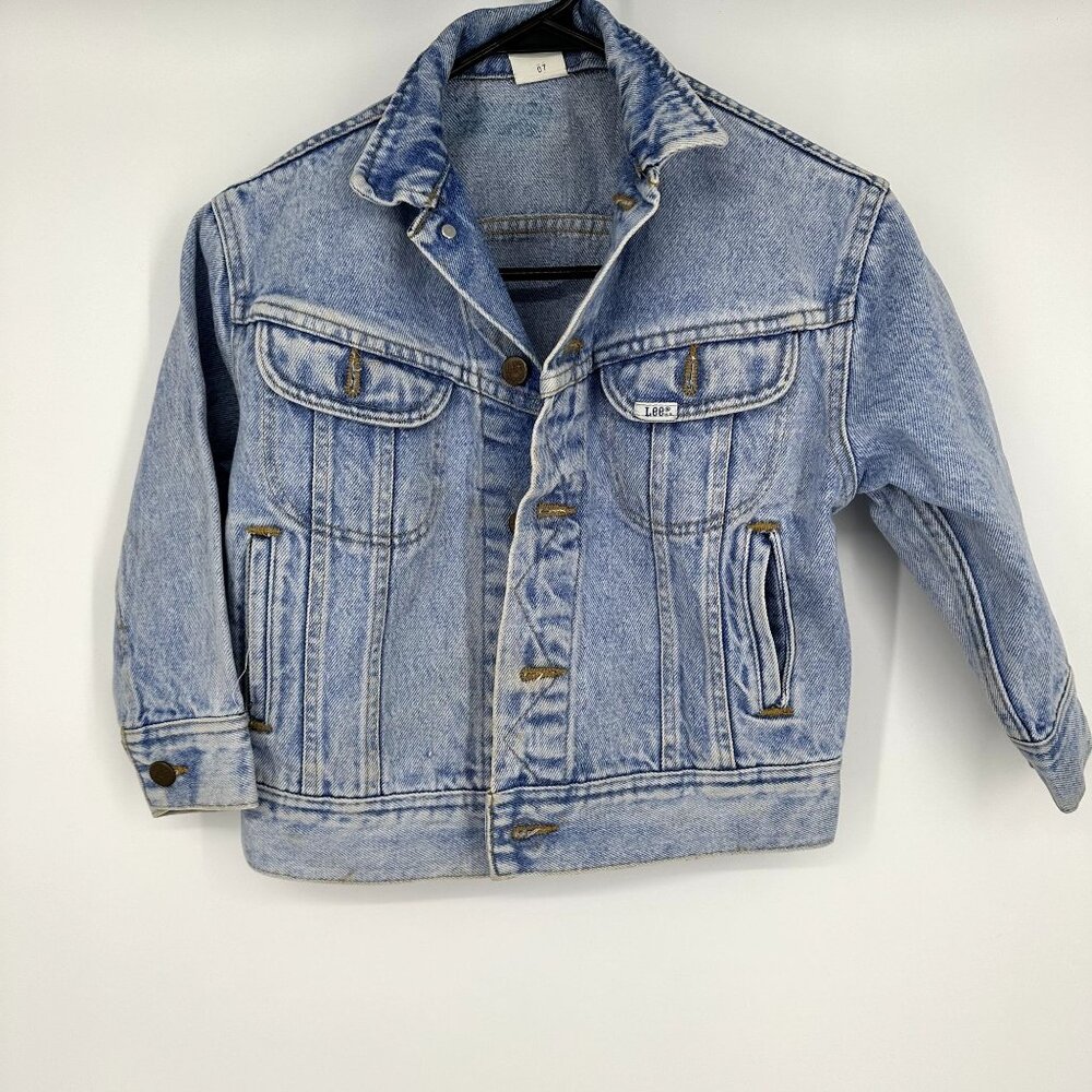 Lee Vintage 90's Denim Jacket White Label Youth Size Small